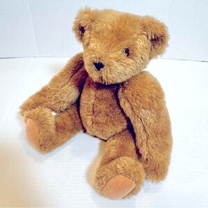 Authentic VERMONT Teddy Bear Company U.S. Made Jointed Stuffed Plush Brown - 16”